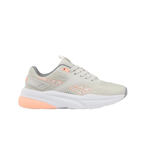 RELORA - Zapatillas Deportivas para Mujer, Color Gris Suave, Color melocotón/Blanco, Talla 38 EU