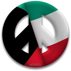Peace Symbol Magnet of Kuwait Flag