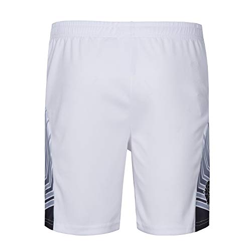 PIQIDIG Youth Boys' Loose Fit Athletic Shorts Quick Dry Active Shorts with Pocket, 2-Pack (White, Medium)