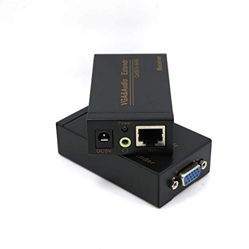 RONSHIN Video Converters-VGA Signal Extender Repeater Adapter Over RJ45 Cat6 Network Cable 60M,Audio Video Accessories