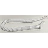 The VoIP Lounge 9 Foot White Handset Curly Cord for Landline Phone