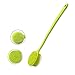 DNC Silicone Back Scrubber Soft Bath Body Brush for Shower with Long Handle (Green)