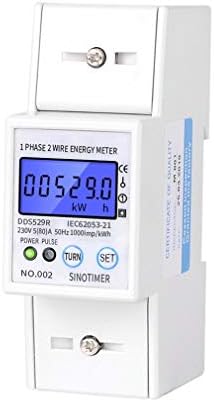 RS485 Modbus Electric Power Meter Single Phase 2 Wire Energy Meter 230V 5-80A,White