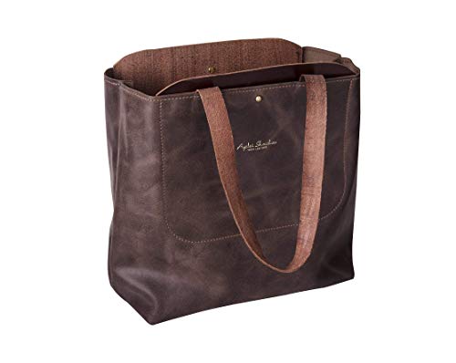 Stylish Leather Tote Bag For Women Dark Brown, Ethiopia Ubuy