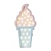 Ice cream Valentine Romance Atmosphere Light , Party Wedding Birthday Party Decoration Kids' Room Battery Operated LED Night Lights (Pink and Blue)