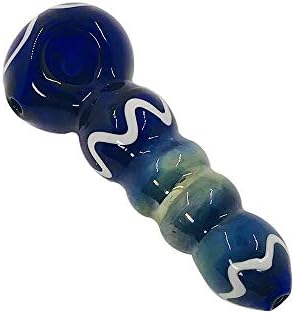 Handmade Glass Art Pipe (Charming Blue)
