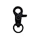 .Black Lobster Clasps 0.45 Inches Internal Diameter D Swivel Trigger Clips Eye Hooks Pack of 10
