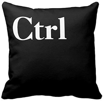 hanbaozhou TsuiTsui Control Alt Delete Ctrl Alt Del Decorative Throw Pillows Case Cushion Cover 18X18 Inch