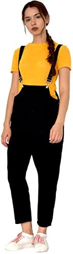 ZENTHACE Women's Vintage Baggy Fit Wide Leg Bib Jumpsuits Rompers Overalls Workwear Loose Harem Pants