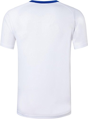 Sportides Big Boy's Quick Dry Active Sport Short Sleeve Breathable Tshirts T-Shirts Tees Tops LBS708 White L - Thumbnail 2