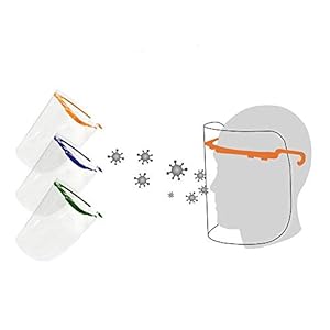 Clazkit Face Shield Safety Mask PET 300 microns, pack of 5