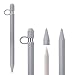 Apple Pencil Case Holder TOOVREN Silicon iPad Pro Pen Cover with Stylus Cap Holder and 2 Protective Nib Cover for Apple iPad Pro 9.7’’ 10.5’’ 12.9’’ Pencil/Apple Pencil (2nd Generation) 2018 Gray