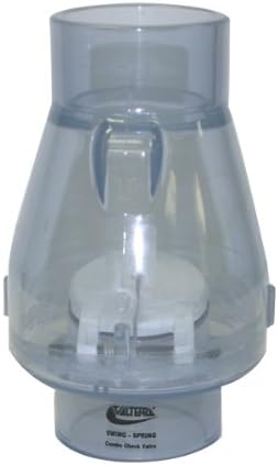 Valterra 200-C20 PVC Swing/Spring Combination Check Valve, Clear, 2" Slip