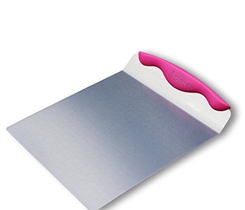 Cake Lifter - Cookie Spatula / Pizza Peel, by CiE: 8" Stainless Steel - Support Handle (Pink)
