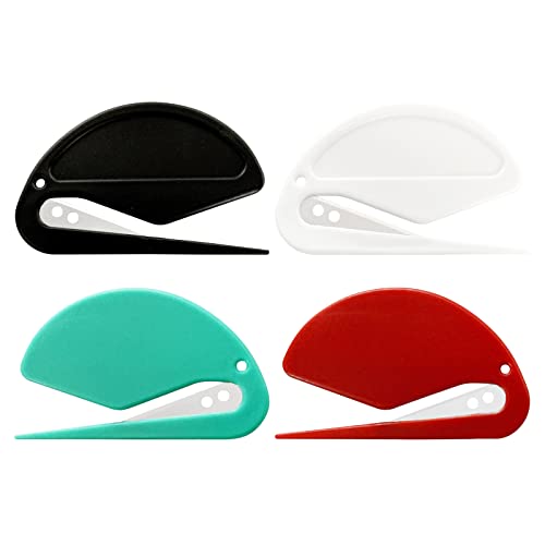 24 Pack Letter Openers Envelope Slitters, Plastic Mail Opener with