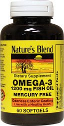 Nature's Blend Omega-3 Fish Oil Mercury Free 60 Sgels