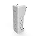 Surge Protector, Small Power Strip, Outlet Splitter, AHRISE Multi Plug Outlet with 9-Outlet Extender Adapter and 2 USB Charging Ports, 1080 Joules, for Home/School/Office/Travel, White