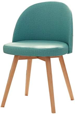 Sly キッチンダイニングチェア 布革防水耐油カフェミルクティーショップ無垢材レジャー背もたれコーナーチェア Color Green Turquoise 輸入