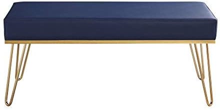 Iconic Home Contemporary Modern Hairpin Legs, Navy