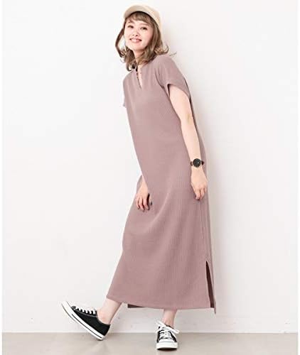 Amazon レイカズン Ray Cassin ワッフルロングワンピース 11ベージュ Free ワンピース チュニック 通販