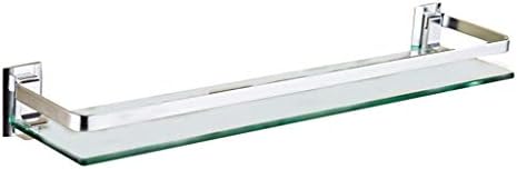 Wkap N A クローム仕上げとレールとのすべての壁取り付け浴室ガラス棚それを整理します Size 78cm