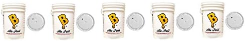 6.5 Gallon plastic fermenter with lid (5-(Pack))