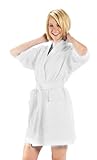 Robesale Women's Thigh Length Kimono Robe