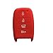 2Pcs New Black And Red Silicone Skin Bag Remote 4 Buttons Key Case Cover Key Fob Skin Covers for KIA K3 Cerato Forte Sorento Rio Rio5 Optima