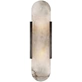 LTTKLMP 19.7" Mid Century Natural Alabaster Wall Sconces Wall Lighting Bathroom Vanity Light Fixtures Marble Wall Light White