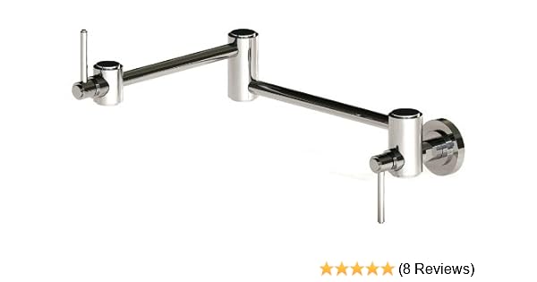 Elkay Lk7757pss Wall Mount Pot Filler Polished Stainless Steel