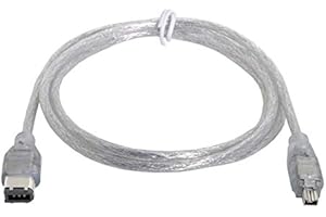 Cablecc 1394 6Pin to Firewire 400 IEEE 1394 4 Pin Male iLink Adapter Cord Cable for Camera Camcorder