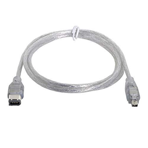 Cablecc iLink 1394 6 Pin to Firewire 400 IEEE 1394 4 Pin Adapter Cable for Camera Camcorder