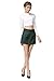 Searia Women Slim A-line High Waist Faux Suede Mini Short Pencil Bodycon Skirt