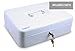 Kolibri Cash Box with Coin Tray and Lock (White)