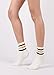 STYLEGAGA Women Daily Stripe Casual Ankle Socks (6Pair-Triple Stripe)
