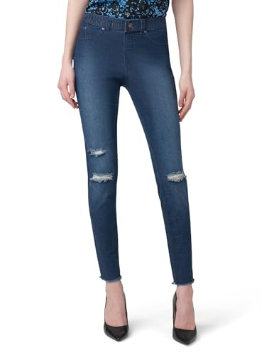 HUE Women's Ripped Knee Denim Leggings