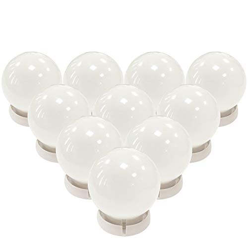TOMNEW Vanity Mirror Lights, Hollywood Style LED Mirror Lights Kit 10 Dimmable Bulbs Kit for Makeup Dressing Table with Touch Dimmer and Power Supply Plug in Lighting Fixture Strip