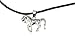 Embolden Jewelry Arabian Horse Silver Pendant Necklace [Prancing Showhorse] for Girls, Teens & Cowgirls - Great Gift for Christmas/Birthday