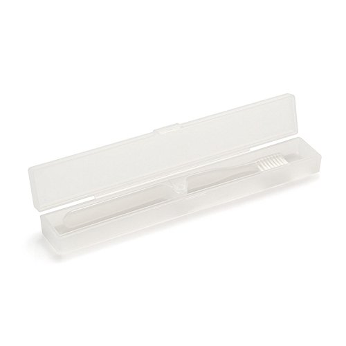 Toothbrush Holder Toothbrush Case, Eunion Plastic Toothbrush Holder for Travel-Clear White 2 Pack
