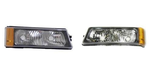 PAIR/SET - Compatible 2003-2006 Chevrolet Silverado 1500 HD Parking Lights Assemblies/Lens Cover - Left & Right (Driver & Passenger) Side Replacement For Chevrolet Silverado 1500 HD