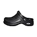 Natural Uniforms Ultralite Women's Clogs with Strap (Size 10, Black)