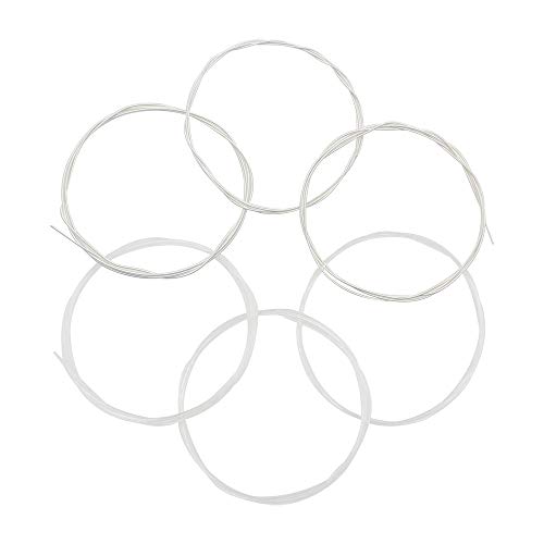 6 Pieces Classical Guitar Strings Nylon Silver Plated Copper Alloy Wrapped String for Classical Guitar
