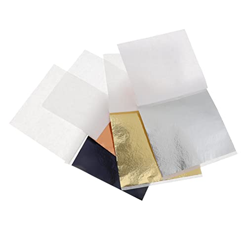 Operitacx 400sheets Gold Foil Leaf Paper for Gilding Crafts Art Decoration Multi-Color Options Including Gold for Nail Art Jewelry Making and Home Decor