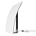 Mohu Curve 50 Amplified Indoor TV Antenna, 50-Mile Range, UHF/VHF Multi-directional, 16 ft. Detachable Coaxial Cable, Modern Design with Base Stand, Tabletop or Wall Mount, 4K-Ready HDTV, MH-110603