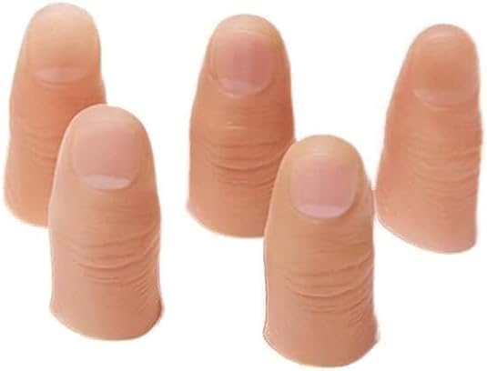 Enyolidimk 5Pcs Magic Trick Fingers Fake Thumb Tips Stage Show Prop Prank Magic Kits and Accessories