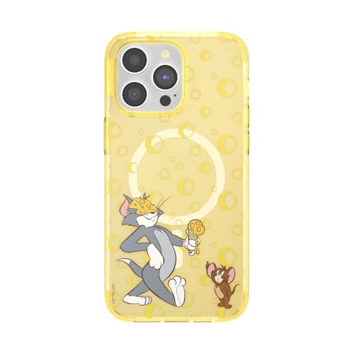 PopSockets iPhone 15 Pro Max Hülle kompatibel mit MagSafe, Handyhülle für iPhone 15 Pro Max, kabellos aufladbar, nur Hülle - Cheese Please