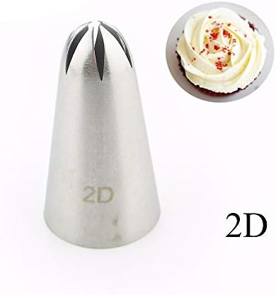 Icing Piping Nozzles,Stainless Steel Cake Decorating Tips for DIY Cake Decorating Flower Piping Tips -1Pc