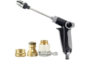 Turn Any Hose into a High Pressure Water Cleaning Jet, 2026 New Heavy Duty Garden Hose Nozzle, Multi Function Lawn & Garden W