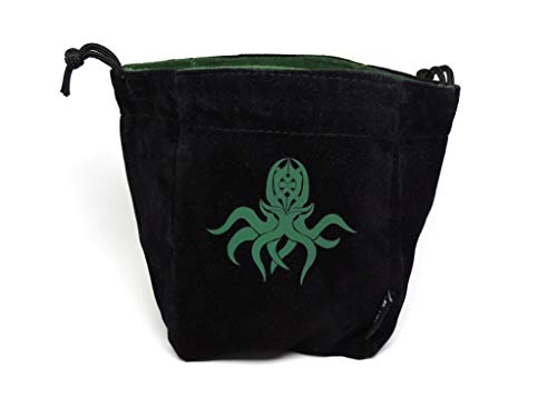 Microfiber Large Dice Bag Truly Reversible With Cthulhu Image On Each Side Stands Up On Its Own And Holds 200 Dice