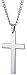 Areke Mens Cross Necklace for Men Women Unisex Stainless Steel Pendant Necklaces
